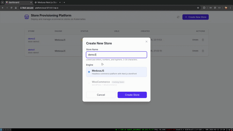 Multi-Tenant Store Provisioning Platform preview